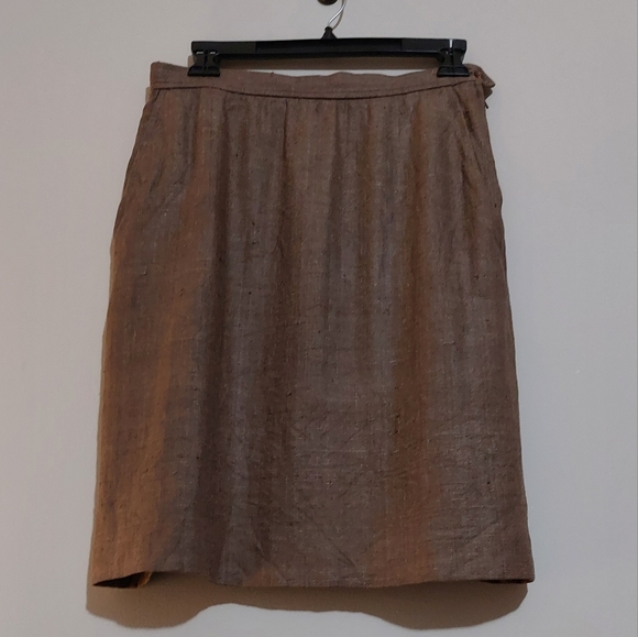 Saint laurent rive gauche silk skirt size 38 - Picture 6 of 7